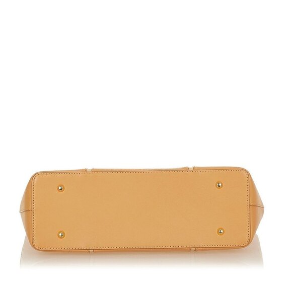 Burberry Tan Leather Nova Check Interior Shoulder Bag Tote - Picture 4 of 7